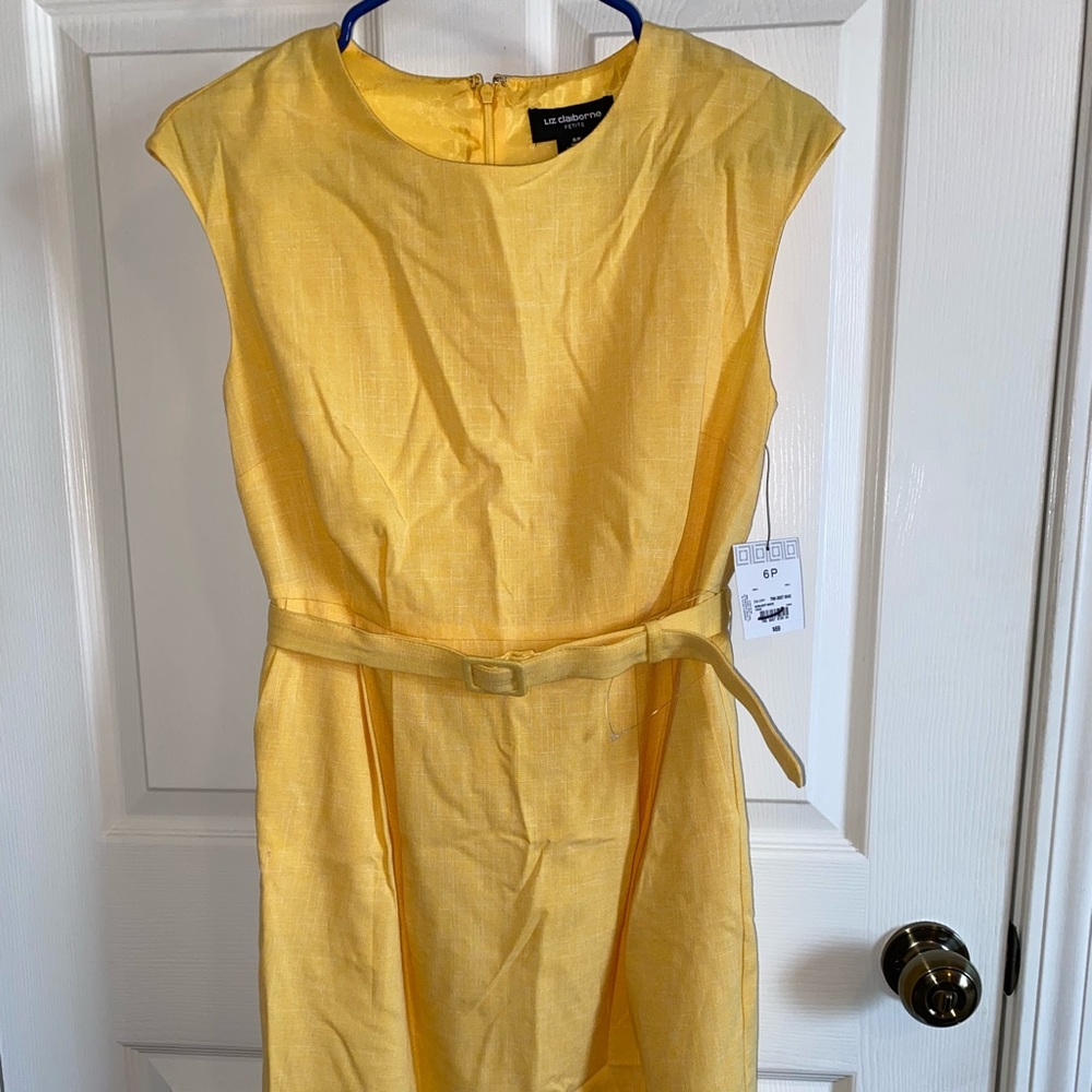 Liz Claiborne: Yellow Work Dress